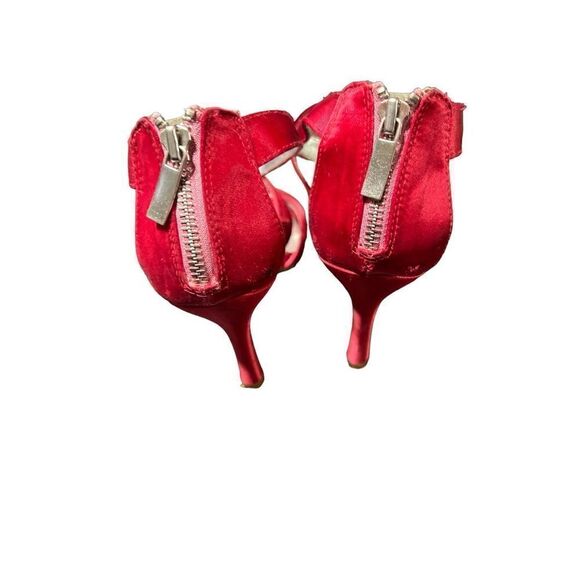 David's Bridal GIA Red Strappy Heels Sandals Size 7 - Picture 4 of 6